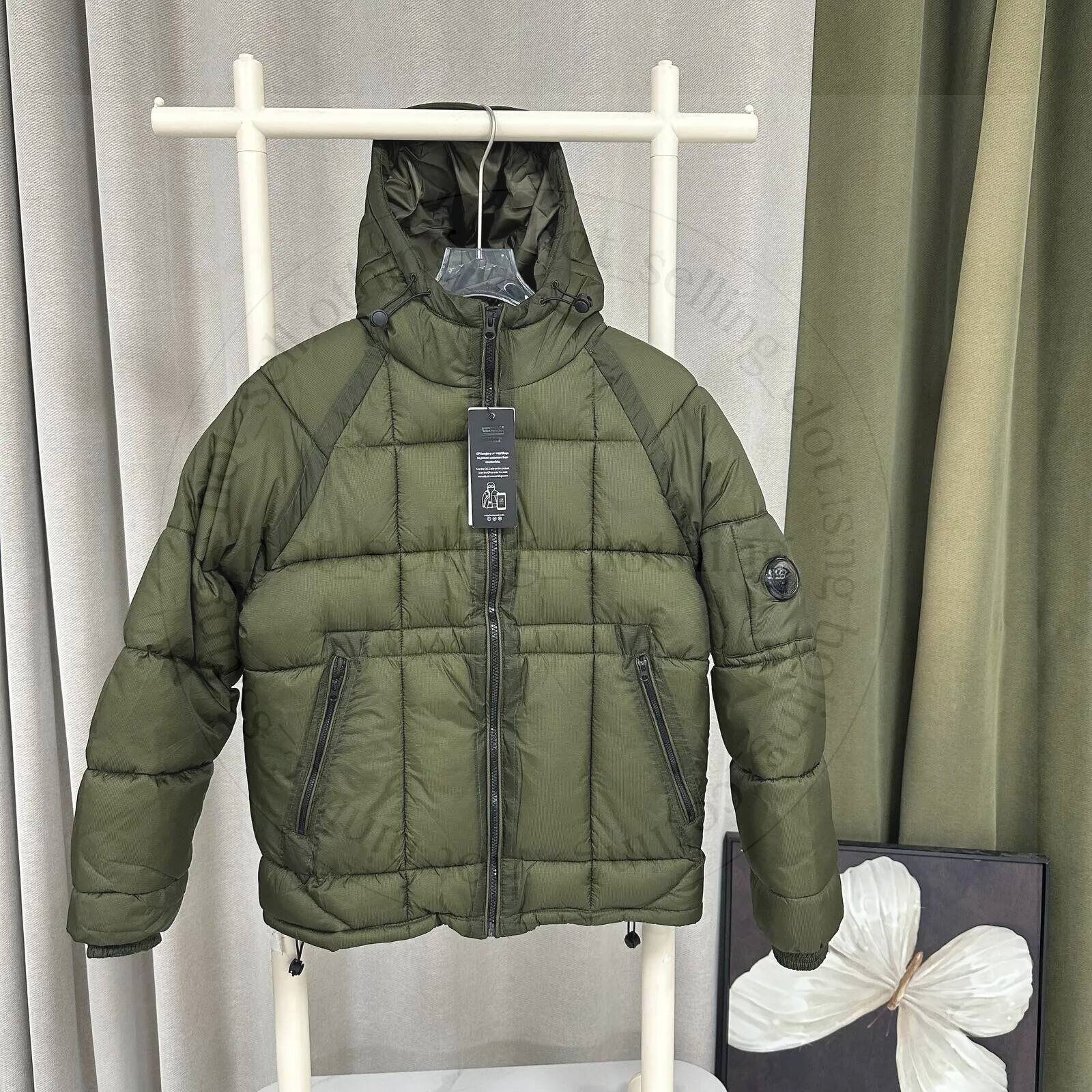 Cmap Hooded Puffer Down Jacket Built In Goggles Lightweight Quilted Winter Coat Warm Windproof Outerwear For Casual Outdoor S XL a58