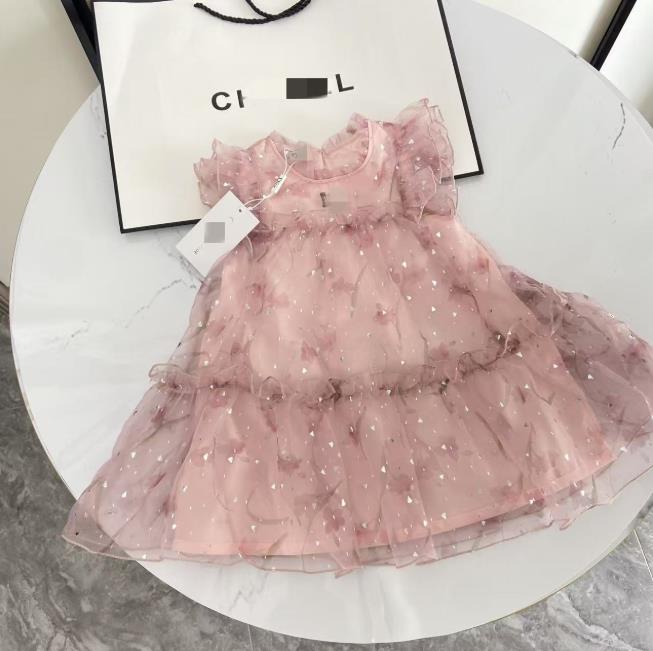 Summer Kids Designer Clothes Cute Two Piece Skirt Set Baby Girls Children Clothing Dresses Sets Short Sleeve Pullover T-shirt Pleated Cake Dress P89