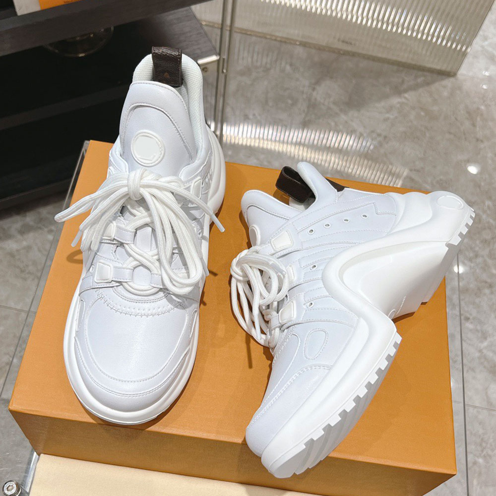 Archlight Sneaker New Luxury Designer Soft Leather Sneakers Upper With Logo Womens Sneaker Classic Fashion Brand Sports Shoes Thickness 5cm Mesh Lin