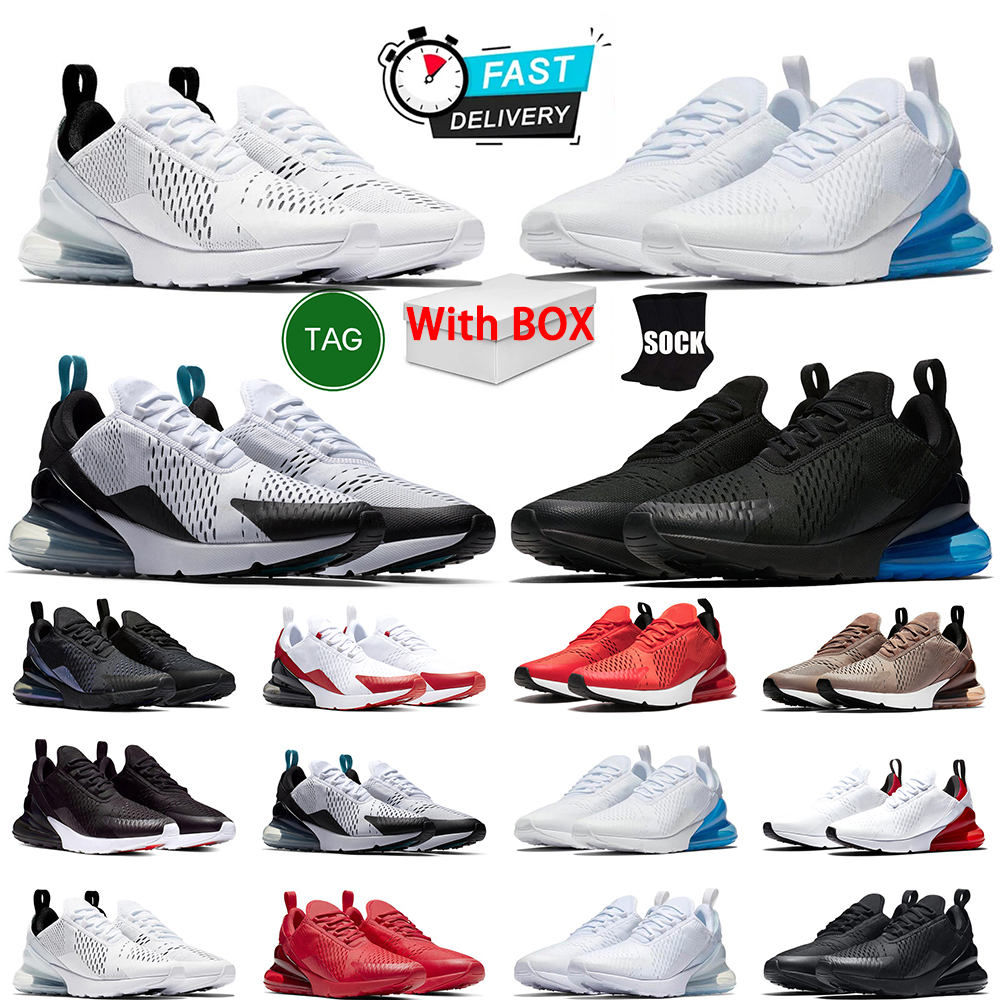 Designer 270s Casual Shoes 270 for men women Brown Triple Black White Photo Blue Habanero Red Outdoor Trainers Mens Womens Sports trainers Sneakers