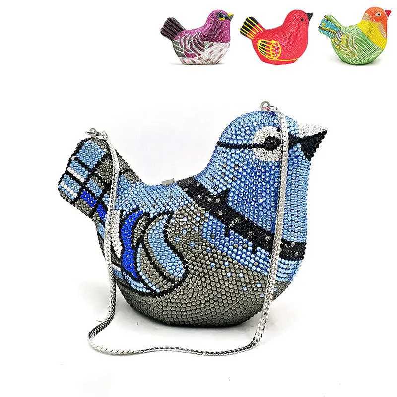 Evening Bags Special Ladies top design Bridal wedding party women evening party diamonds cute bird full crystal clutches purses H261016