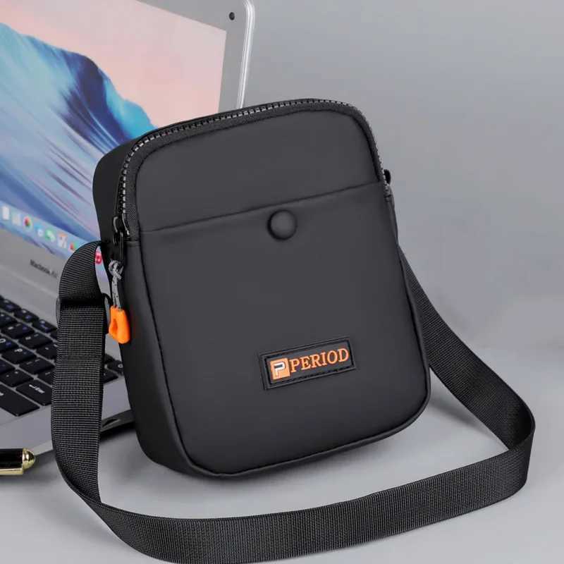 Cross Body Messenger Sling Bags For Men Casual Oxford Small Zipper Crossbody Pouch Simple Mini Crossbody Phone Bag Male Side Shoulder Bag H261016