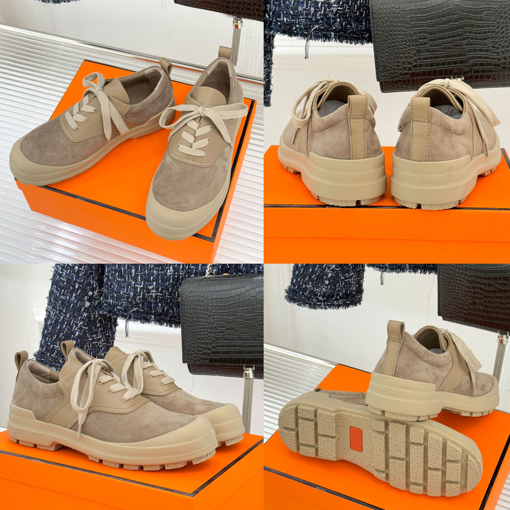 Womens Designer Leather And Canvas Sneakers Luxury Sneaker Outdoor Comfort Casual Sneaker Fashion Brand Sports Shoes Leather Lining Rubber Outsole S