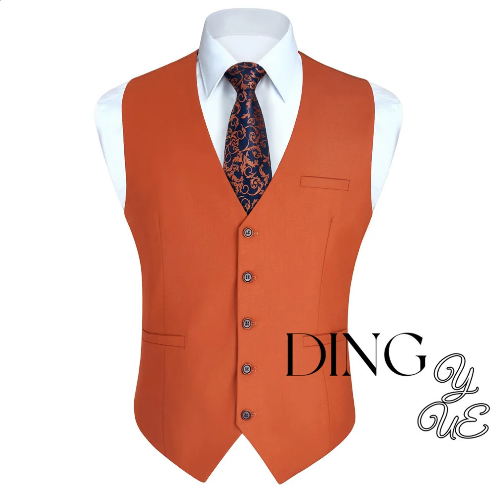 Men's Suit Vest Business Formal Dress Waistcoat with 3 Pockets for or Tuxedo 261015