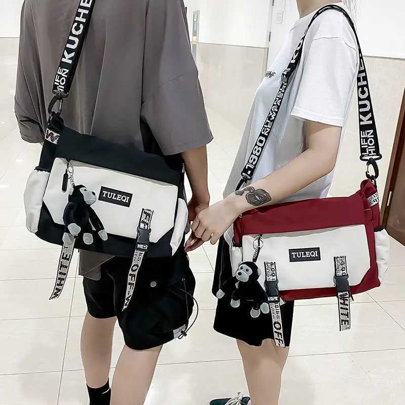 Shoulder Bags Men's Messenger Bag Japanese Fashion Large Capacity Handbags Shoulder Bag Casual Student Canvas Bag Nylon Tooling Crossbody Bags
