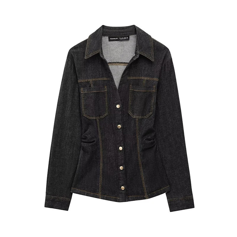 Willshela Women Fashion With Pockets Denim Single Breasted Jackets Vintage Lapel Neck Long Sleeves Female Chic Lady Outfits 261016