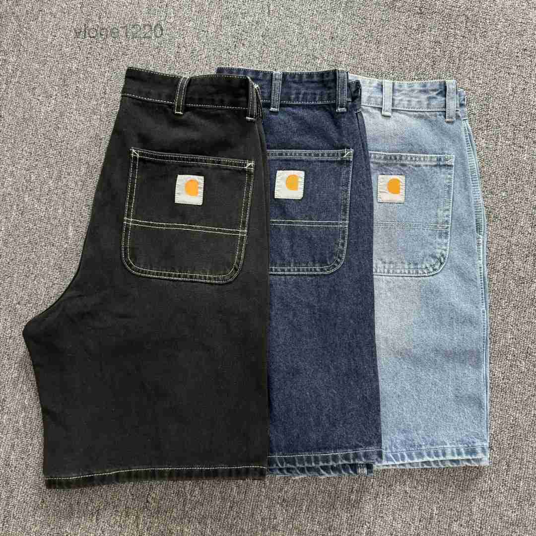2025 Color Contrast Mens Shorts Patched Designer Jeans High Street Denim Shorts Pants Men's Fashion Paint Leg Printed Wornout Jeans
