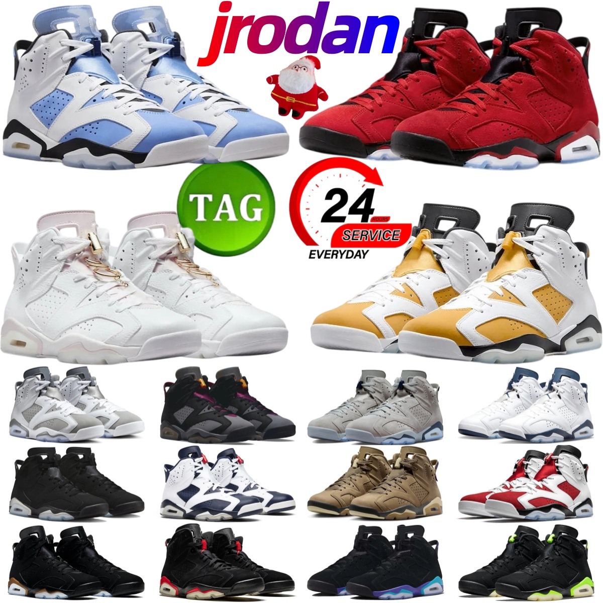 Brand designer men basketball shoes high help 6 6s designer sneaker women non-slip wear-resistant trend all match basketball shoes sneaker Clear Sol