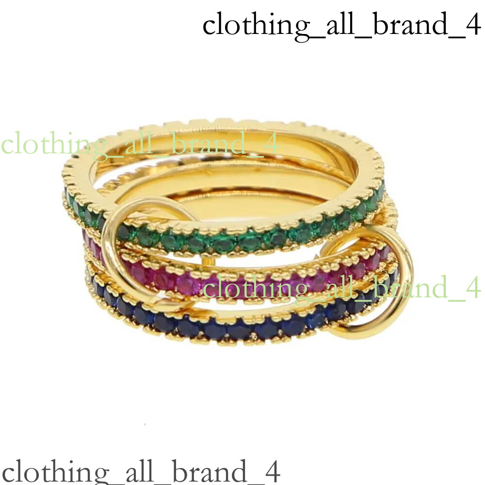 Designer Spinelli Kilcollin New Creative Zircon Stacked Four-Ring Set Finger For Women Fashion Inlaid Diamond Ring Internet Celebrity Accessory Bb8