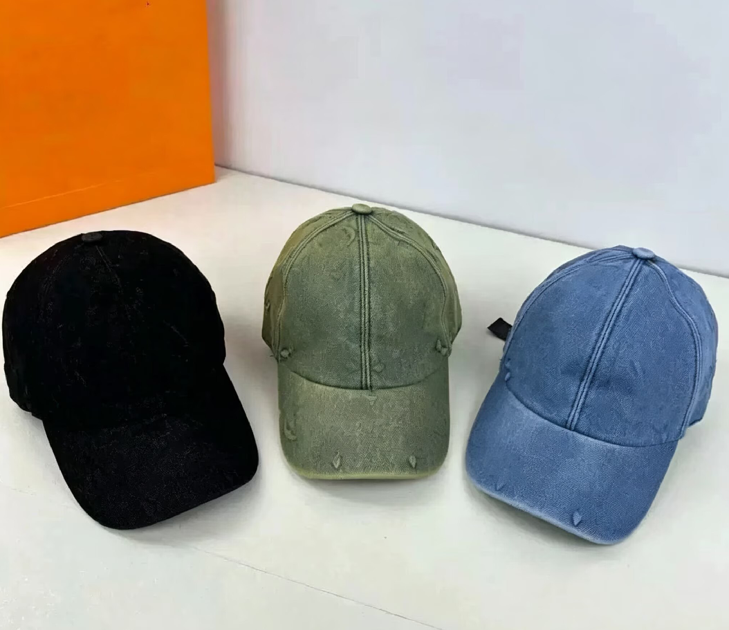 Super High Quality Designer Denim Baseball Cap Men Women Outdoor Travel Peaked Cap Unisex Printed Brands Snapback Hats On Sale
