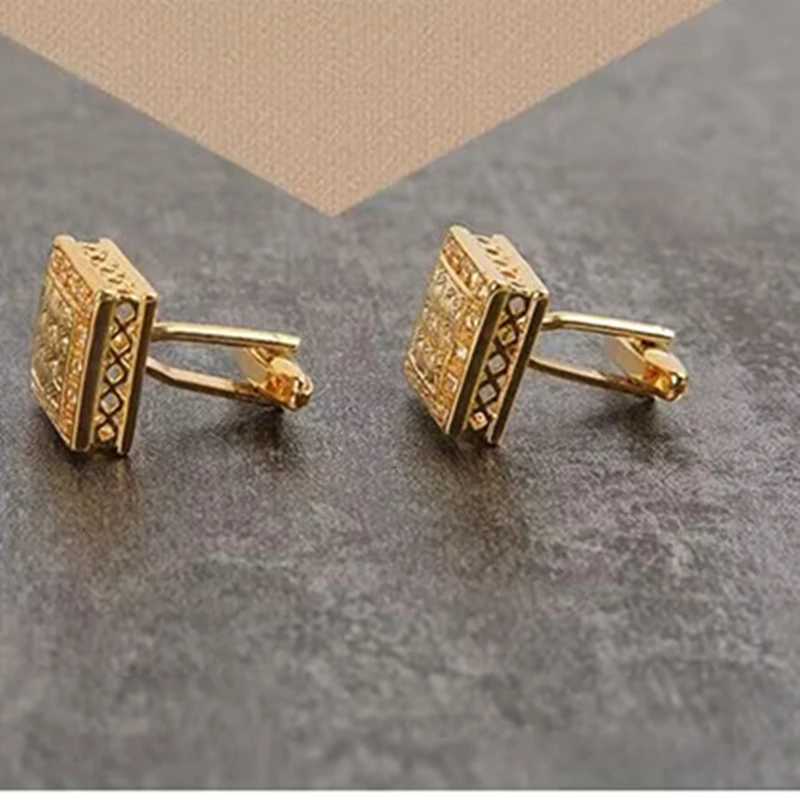 Links Jewelry french shirt Cuff cufflink for mens Brand designer Cuffs link Button male High Quality Luxury square Wedding abotoadurasW261017