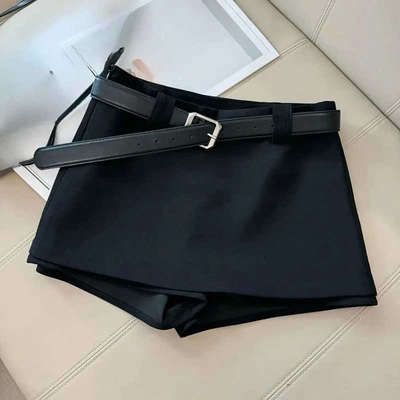 Black White Pants Skirts Skirts Women Office Lady Ladies Korean Fashion with Belt A-Line Skirts Suit Sexy Tight Shorts Hip Skirt 2026 W261017