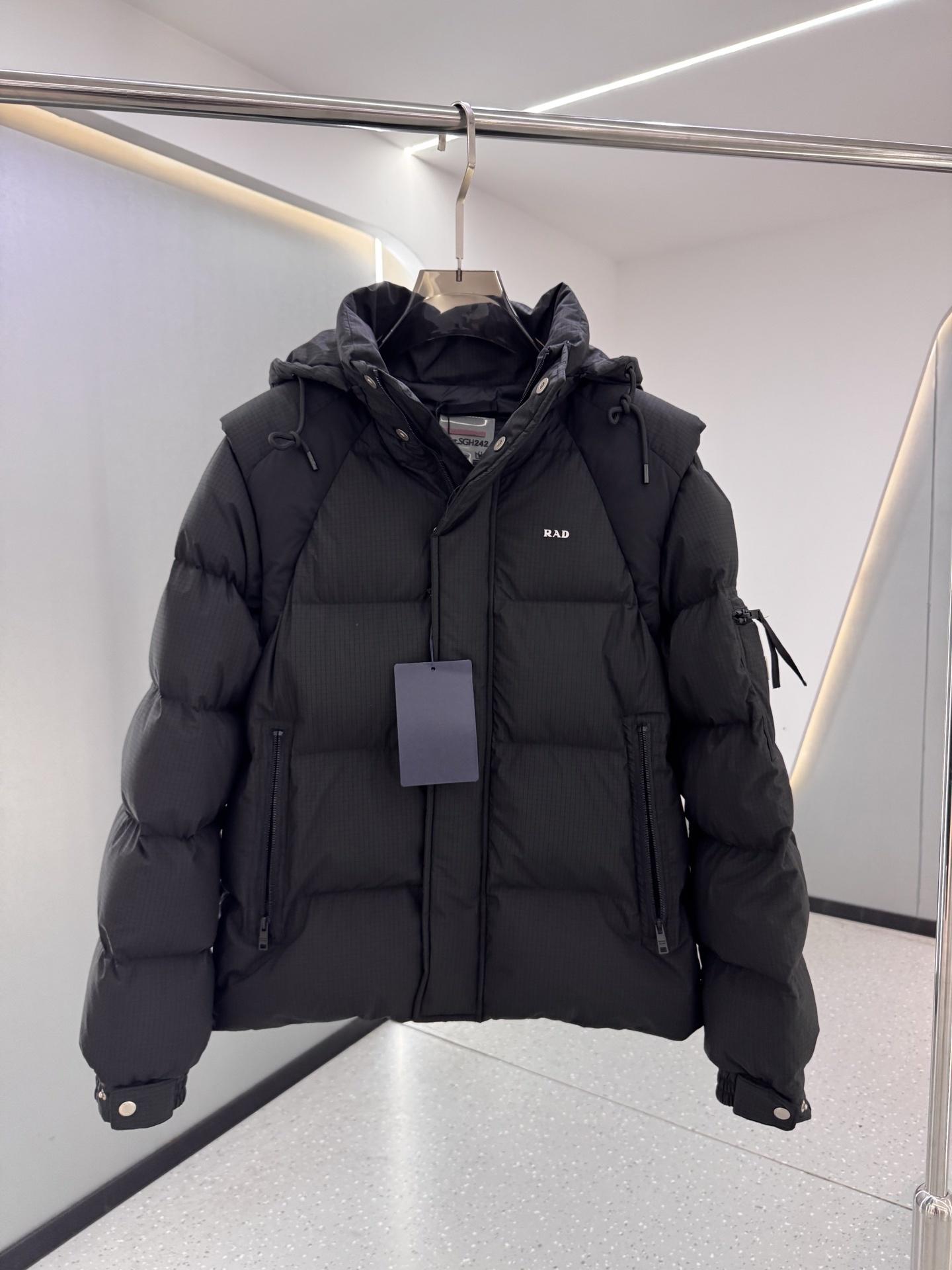 DUYOU Mens Puffer Jacket Down Jacket Unisex Puffer Coat Designer Jackets Warm Parka White duck down filling Winter Thick Fluffy Outerwear with Hood
