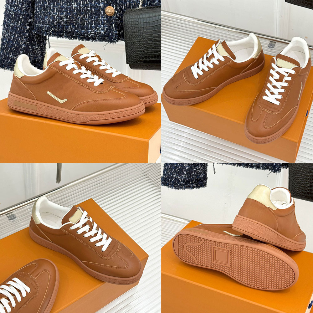 Frontrow Sneaker Luxury Designer Grained Lambskin Sneakers 1AIVH7 Upper With Logo Womens Sneaker Comfort Lace Up Brand Sports Shoes Leather Lining S