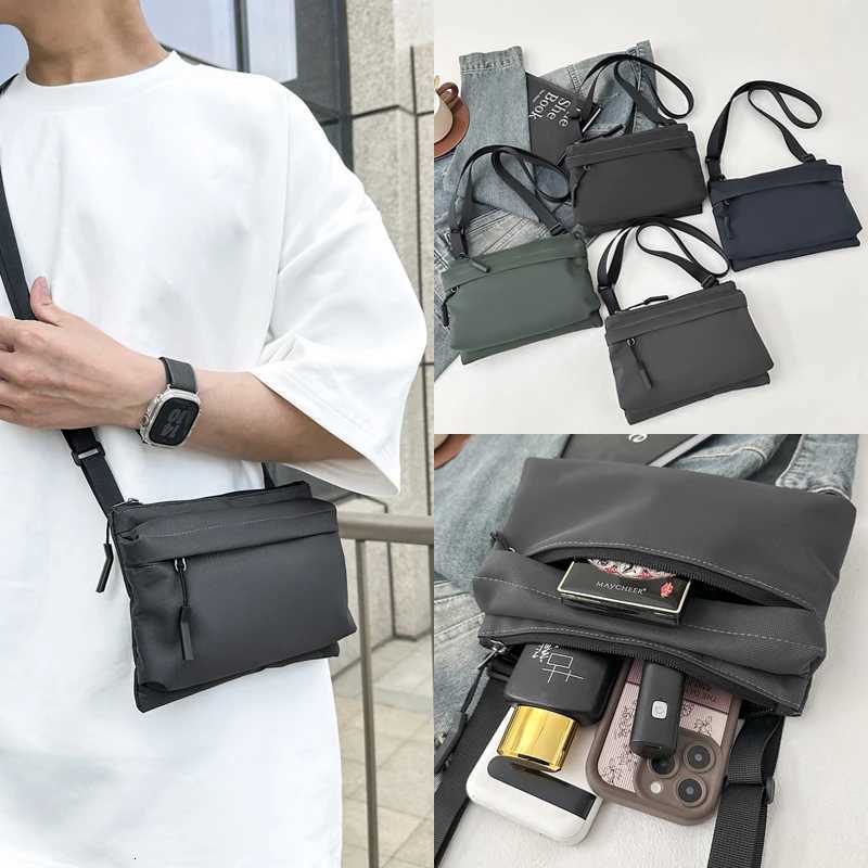 Cross Body Fashion Leisure Nylon Shoulder Bag Solid Color Waterproof Cross-body Unisex Messenger Bag for Men And Women H261016