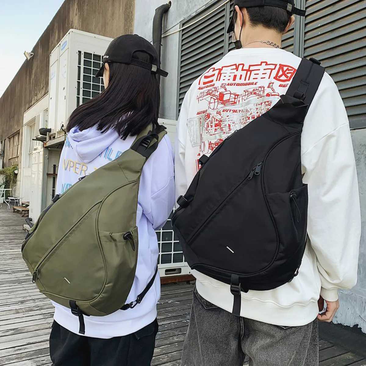 Cross Body Large Capacity Men's Chest Pack Casual Hip Hop Travel Unisex Crossbody Bag High Quality Nylon Storage Shoulder Bag Free Shipping H26