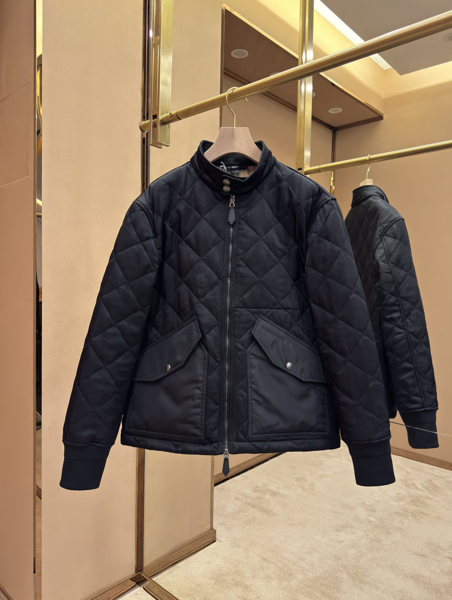 BBR Designer men's cotton jacket diamond-patterned quilted thermal barn jacket cotton jacket, outerwear, unisex