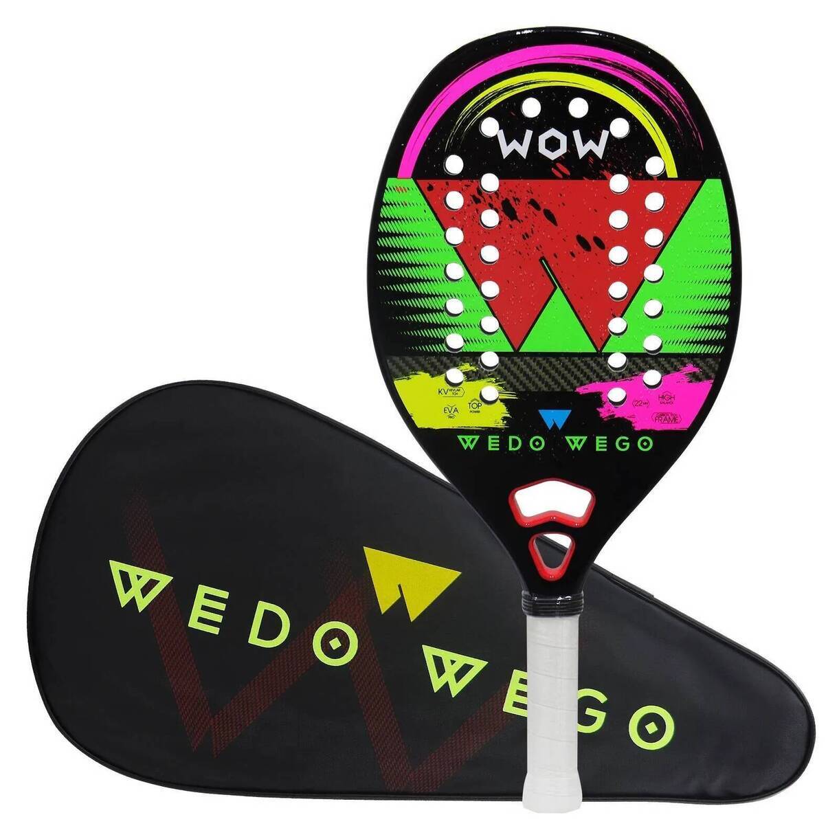 * Multi-Piece Tennis Racket Matching Kits Beach Tennis full graphite professional tournament racquets Fc/3K/12K/18K/Kevlar Carbon Fiber Grit Face EV