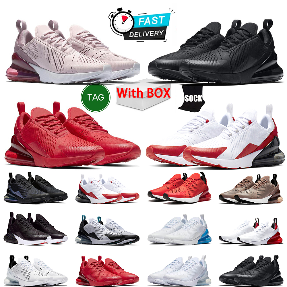 Designer 270s Casual Shoes 270 for men women Brown Triple Black White Photo Blue Habanero Red Outdoor Trainers Mens Womens Sports trainers Sneakers