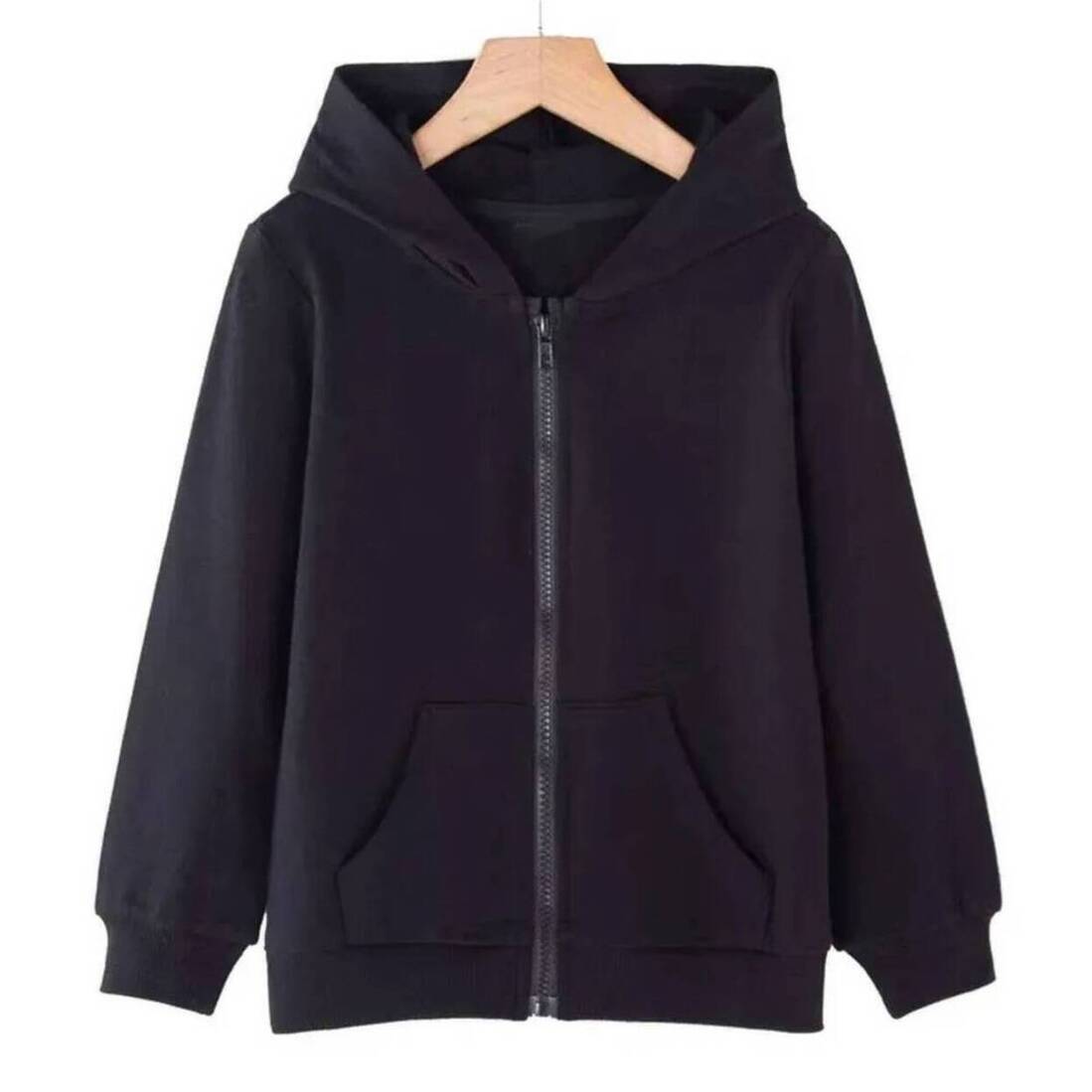Girls Hoodie Children Tops Zipper Style Hoodies Coat Boy Black Girls Pink Age 312 Kids Sweatshirt Festival Gifts Solid Co