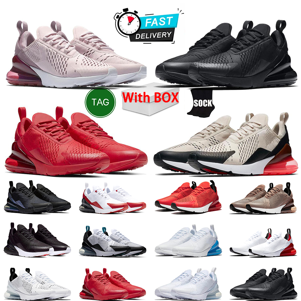 Designer 270s Casual Shoes 270 for men women Brown Triple Black White Photo Blue Habanero Red Outdoor Trainers Mens Womens Sports trainers Sneakers