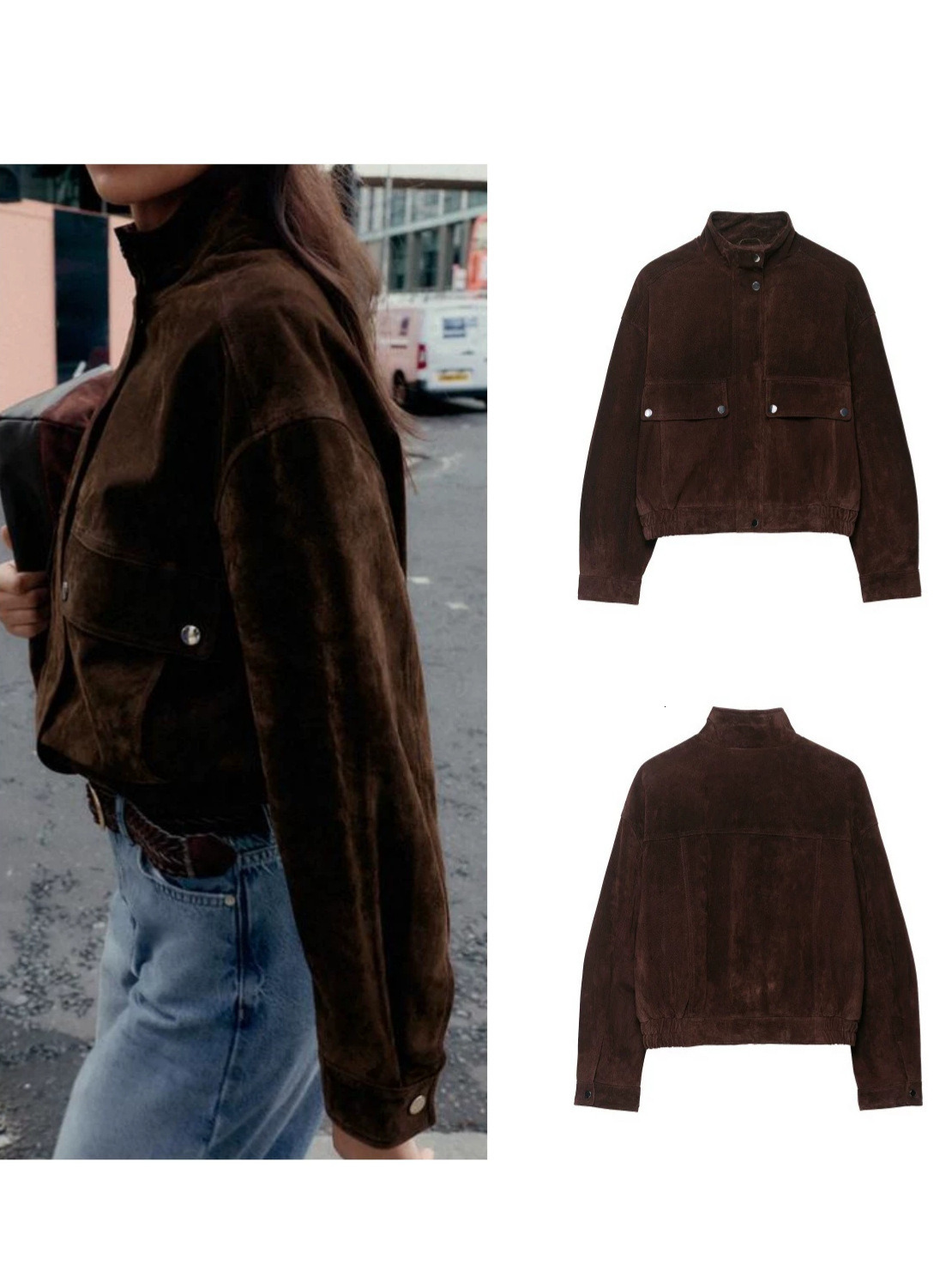 Women's Autumn Jackets 2026 New Fashion Big Pocket Elegant Women's Slim Warm Jackets Autumn Street Chic Young Student Coats
