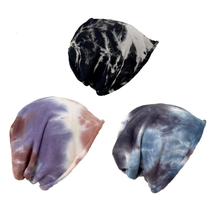 Shop Owner's New TieDye Personality Slouchy Women FaceSlimming Pullover Fashionable Stylish Head Wrap Hat for Men Casual Trendy