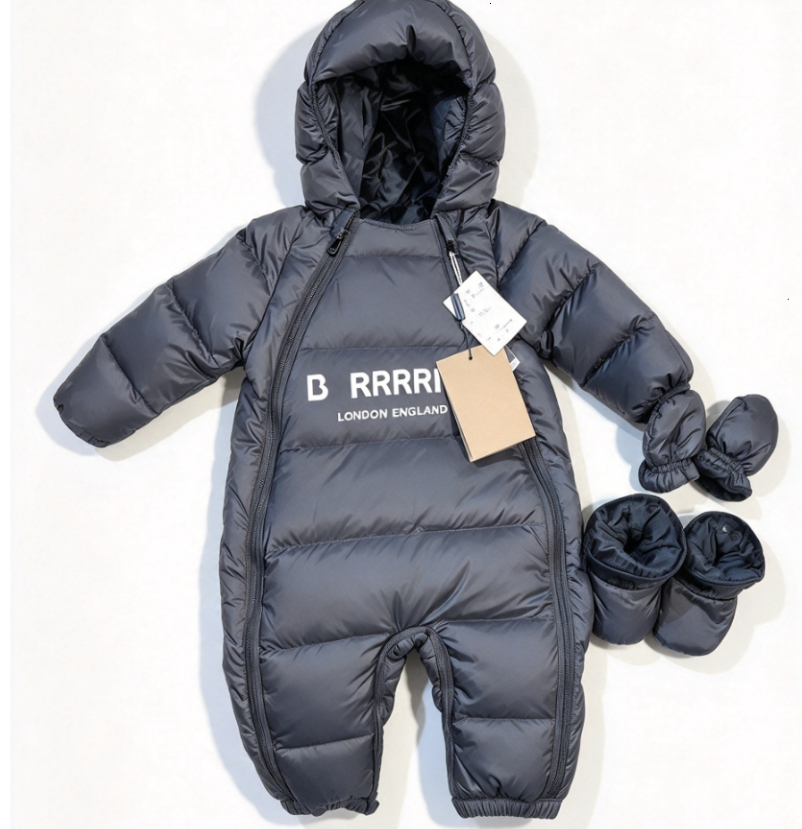 Outdoor Leisure Baby Winter Down Romper Duck Pattern White Thickened Warm Designer Jumpsuit Princess Style Unisex Boys Girls Infant Children One Pie