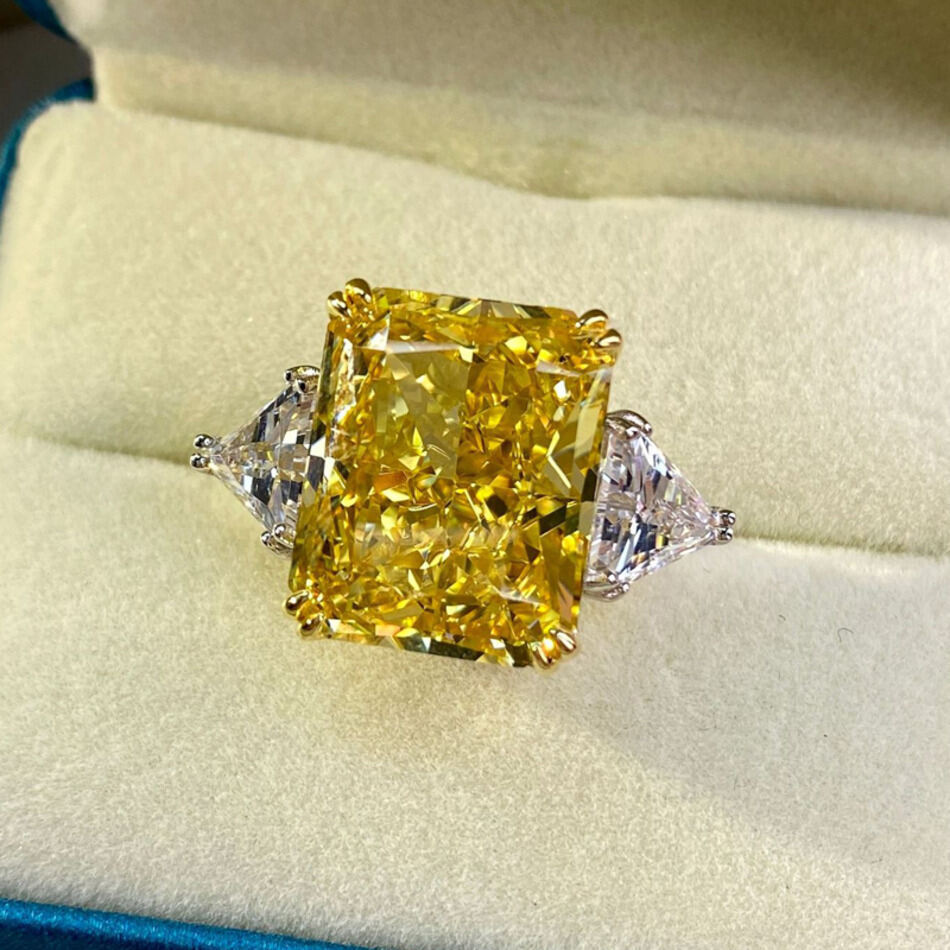 2026 New Choucong Brand 100% 925 Sterling Silver Luxury perfume 13*16Mm Topaz High Carbon Diamond Moissanite Bridal Rings Sparkling Eternity Women W