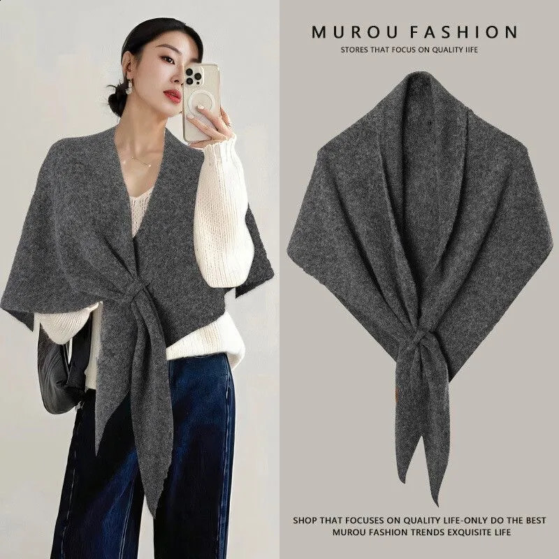Fashion Triangle Scarf Shawl Women's Neck Wrap Wool Blended Female Thickened Warm Shoulder Shawl Winter Gift High Quality261016