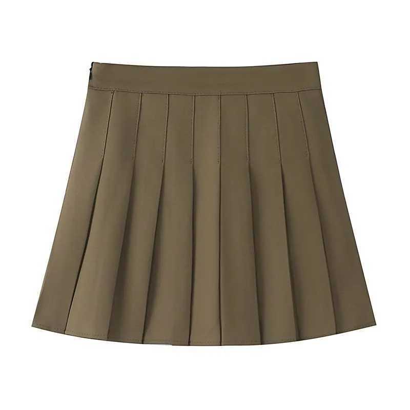 Grey Skirts New 2026 Summer Pleated A Line Mini Skirt High Waist Casual Student Skirt For Petite Women Daily Outfits Fashion Clothing W261017