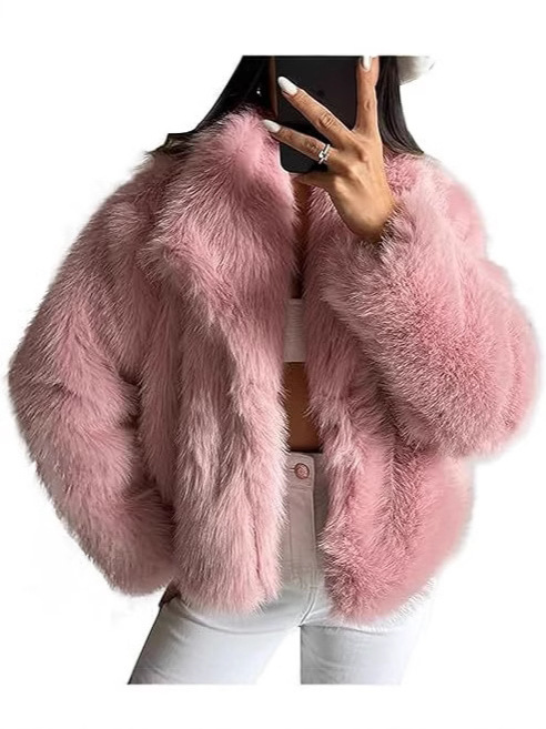 The coat is tailored and stylishNew European And American Autumn/Winter Coat, Plus-Size Women's Top, Faux With Anti-Fox Fur Collar, Short Style