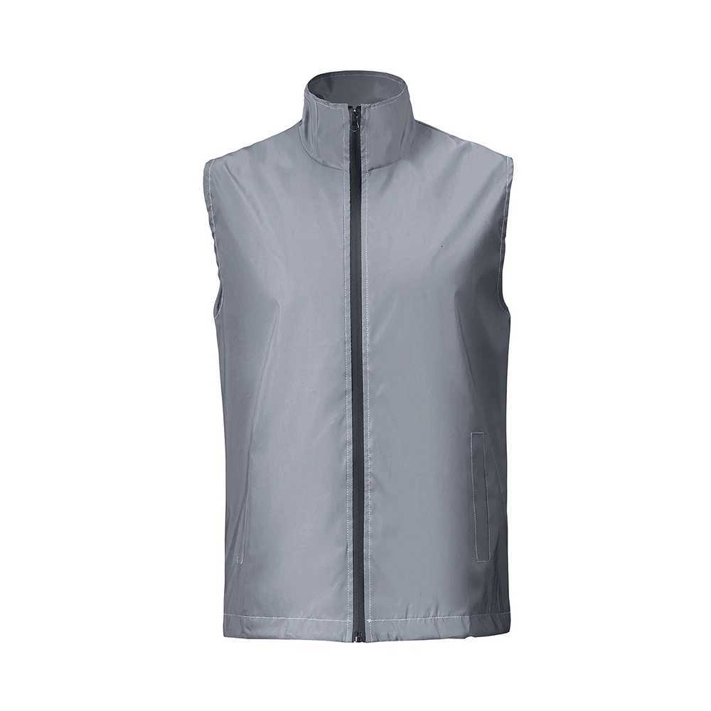 New Summer Men's Men's Vests Reflective Vest Outdoor Night Jogging Casual Coat Cycling Fashionable Luminous Slim Stand Collar Male Jackets