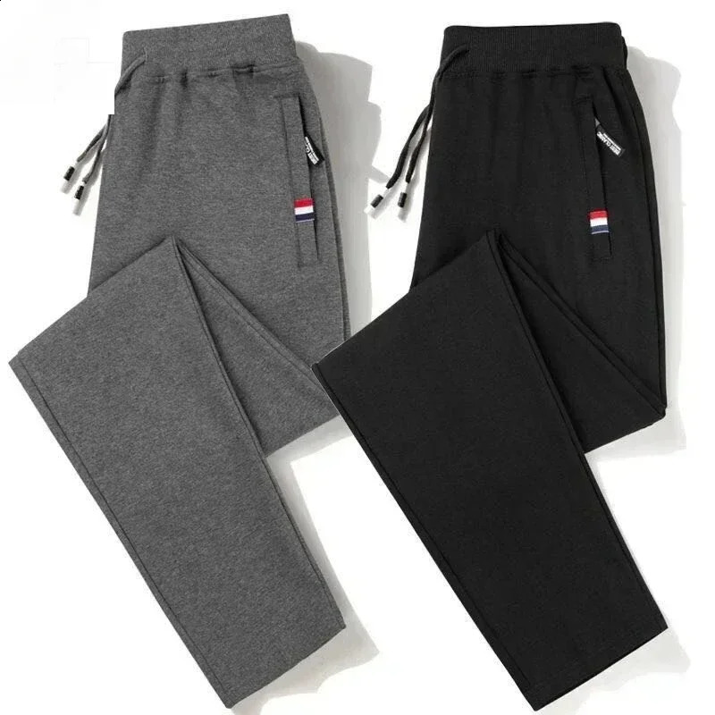 Spring Pants Men Fitness Sportswear Tracksuit Elastic Waist Sweatpants Cotton Trousers Loose Gyms Jogger Track Mens M 8XL 260923