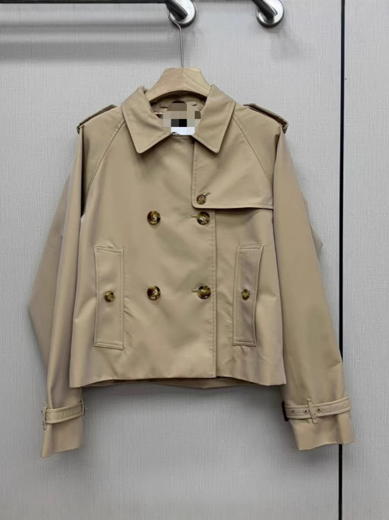 bbr designer trench coat 2024 New Model Boutique Quality Casual Comfortable Petite British Style Classic Short Trench Coat Women's Fashion