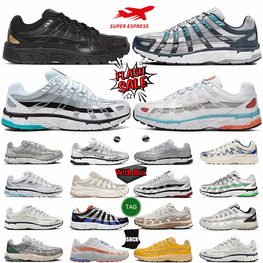 P6000 Designer Sneakers P 6000 Running Shoes Metallic Silver Shadow grey Light Army Cargo Khaki Flat Pewter Anthracite Smoke Grey Mens Womens Traine