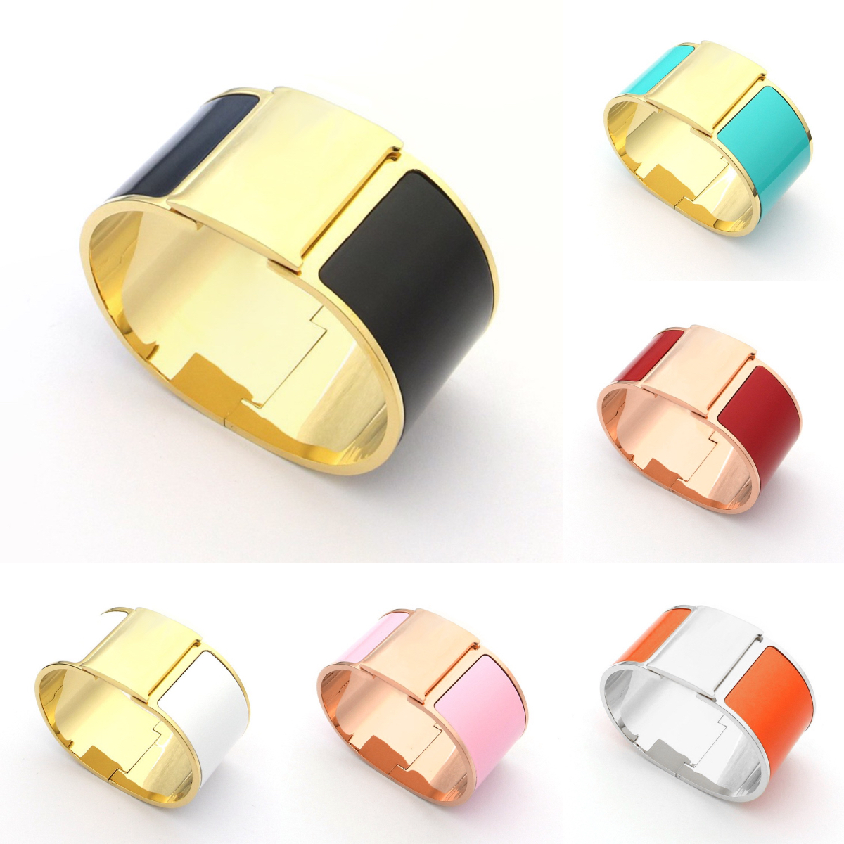 designer jewlery for women bracelet bangle gold jewelry 33mm wide bangle large 7 Inch womens jewelry with letter h bracelet luxury jewelry woman 18k