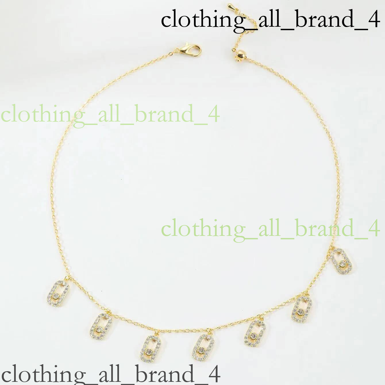 Designer Jewelry High Version Three Diamond Sliding Necklace Fashionable And Personalized Hollow Dynamic Full Pendant Collar Chain Bracelet Gold 202