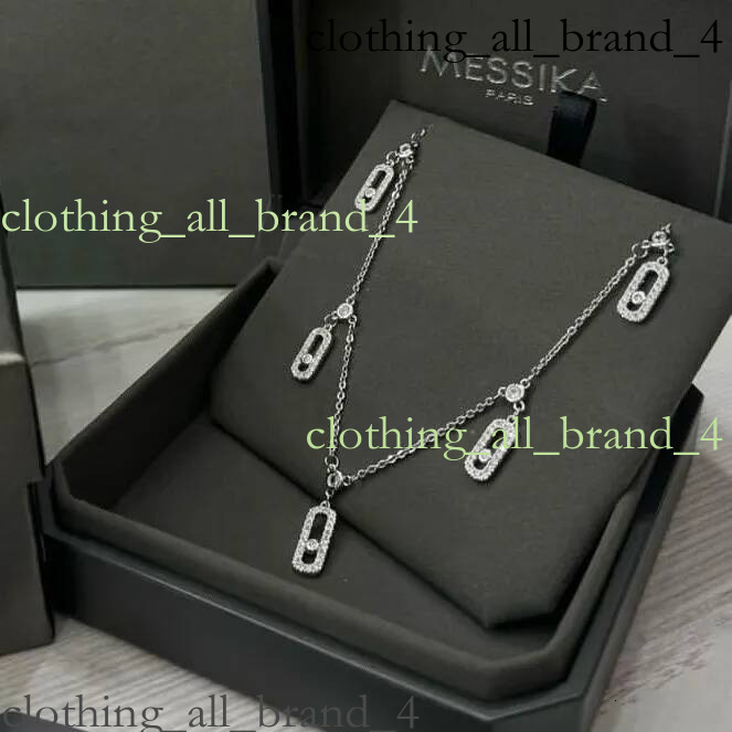 Designer Jewelry High Version Three Diamond Sliding Necklace Fashionable And Personalized Hollow Dynamic Full Pendant Collar Chain Bracelet Gold 202