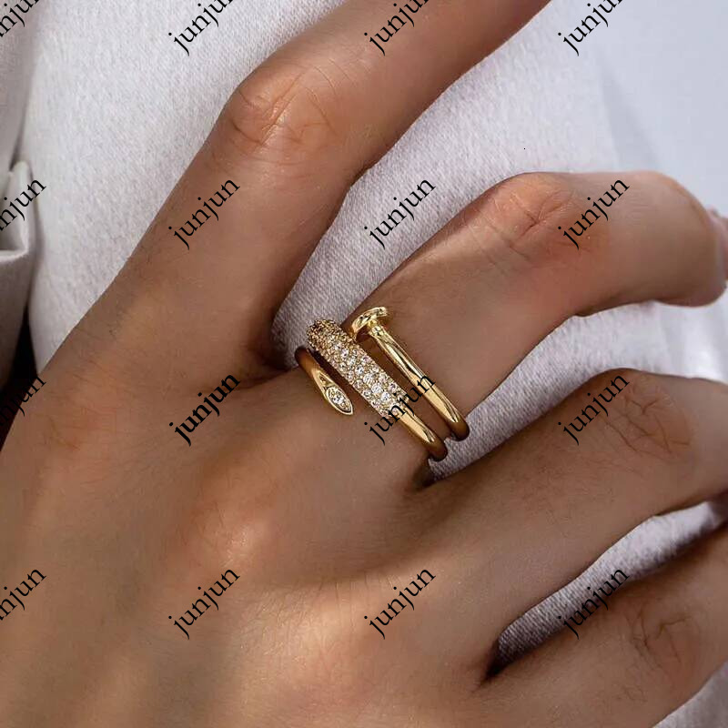 Rings Luxury ring jewelry for women Copper plated with 18K gold Three Circle Stud Adjustable opening Fashion High end Festival Vacation Mother'