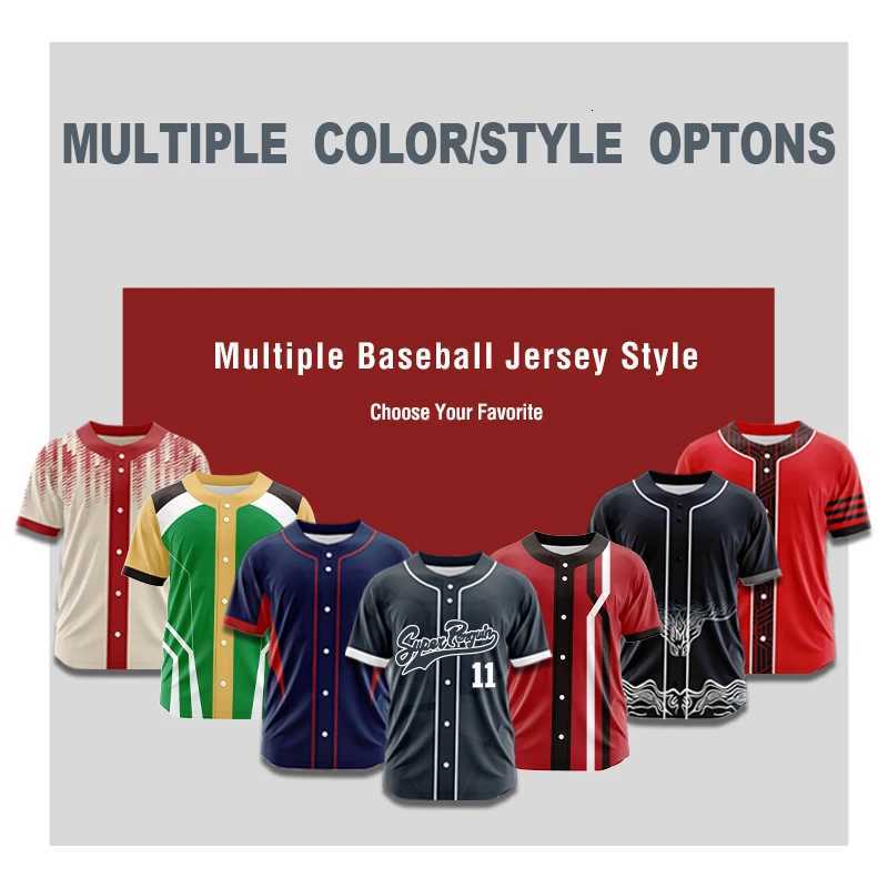 Full Custom Men's Button Jackets Spirit Baseball Sublimated Team Name Number Baseball Uniform Design Your Own Sportswear Men/Women/W261017