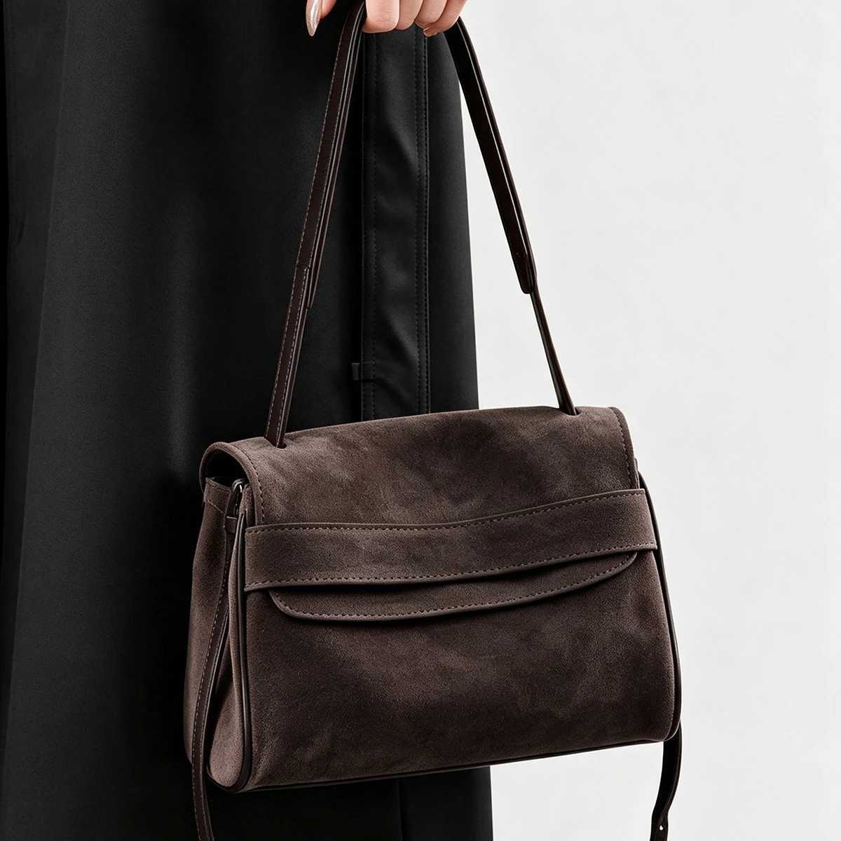 Evening Bags 2026 New Women's Genuine Leather Underarm Bag Versatile Top-Grain Cowhide Shoulder Crossbody Bag Premium Niche Design Ladies H H26