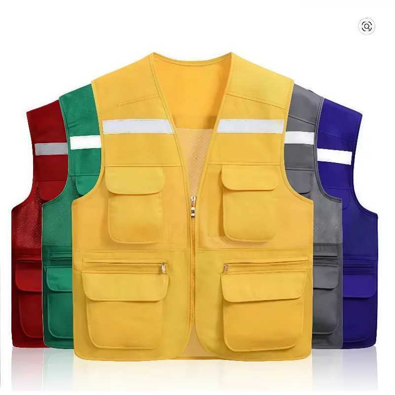 Business Men's Vests 2026 Breathable Suit Vest Multiple Pockets Customizable Outdoor Volunteer Photography WorkwearW261017