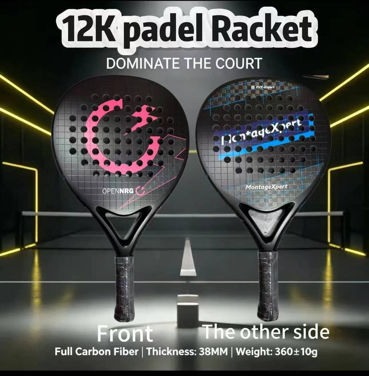 Multi-Piece Tennis Racket Matching Kits High full graphite professional tournament * racquets Quality Lightweight Palas De Padel Raquette Rackets Ca
