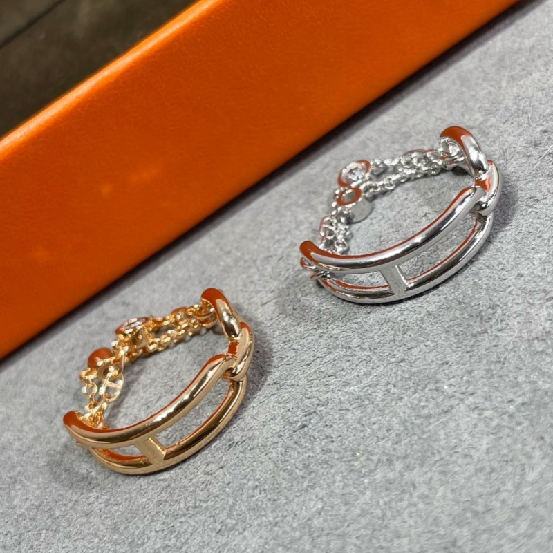 rings women's Designer rings for woman luxurious ring jewelry high-quality H brand lock hairband clasp three-in-one wedding ring Band Rings Eng