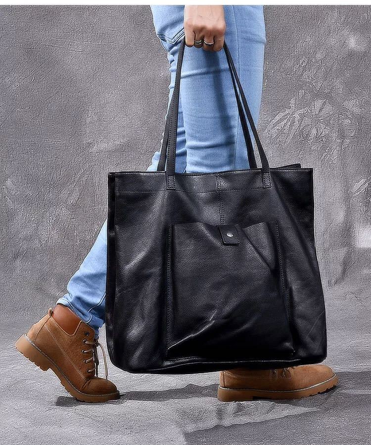 Vintage Genuine Leather Women's Shoulder Bag First Layer Soft Large Capacity Multi-Compartment Fashionable Handbag Suotong261015