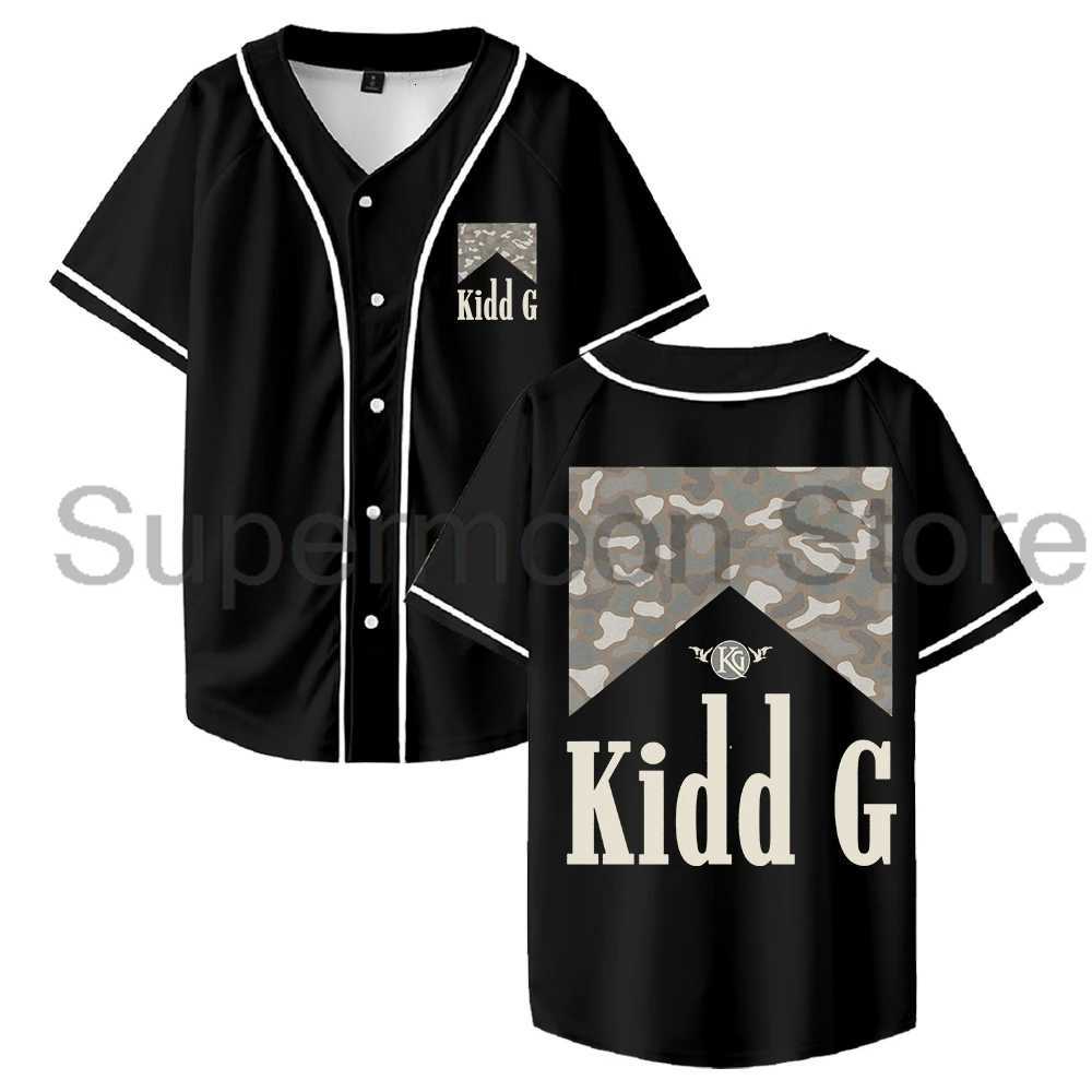 Camo Men's T-Shirts Kidd G Smoke Baseball et Shirts 2025 Tour V-Neck Short Sleeve Button-up Tee Women Men Streetwear TopsW261017