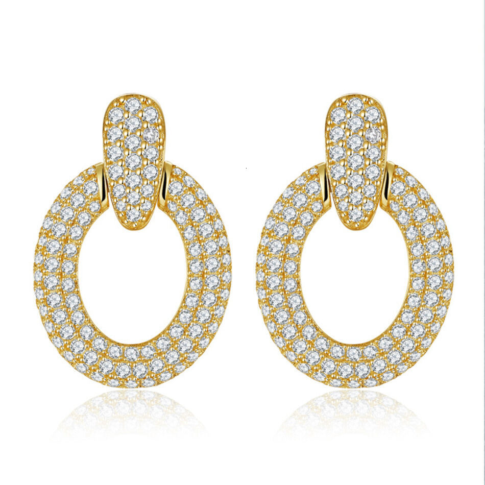 2026 New S925 Silver Plated 18K Gold Stud perfume For Women cologne Light Luxury D Color VVS Moissanite Trendy And Versatile Delicate Daily Wear Ear