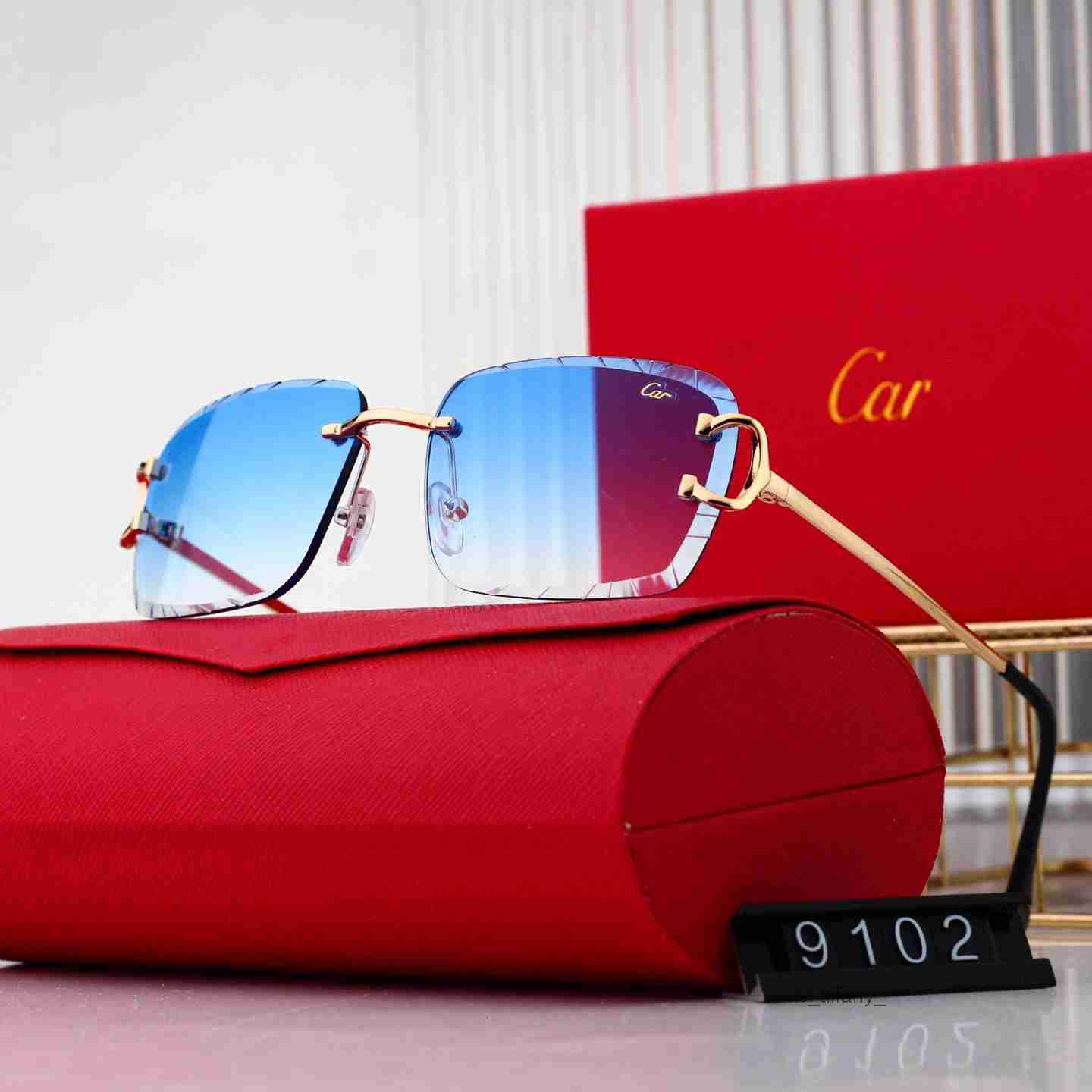 rock cowboy party sports Designer Women business sunglasses funny Men Fashion Classic Glasses Leopard Head Composite Metal Rimless Optical Frame Sun