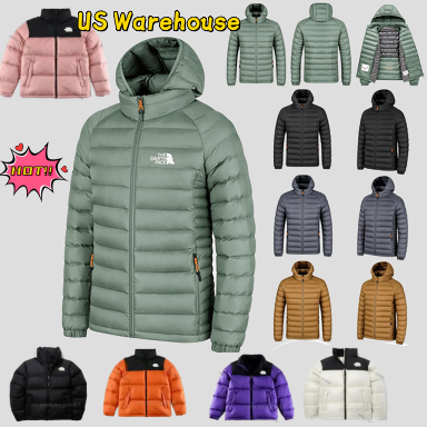 Designer Puffer Down Jacket NF Unisex Winter Mens Coats Peak Long Sleeve Zipper 700 Fill Down Stowable Hood Water-Repellent Parkas